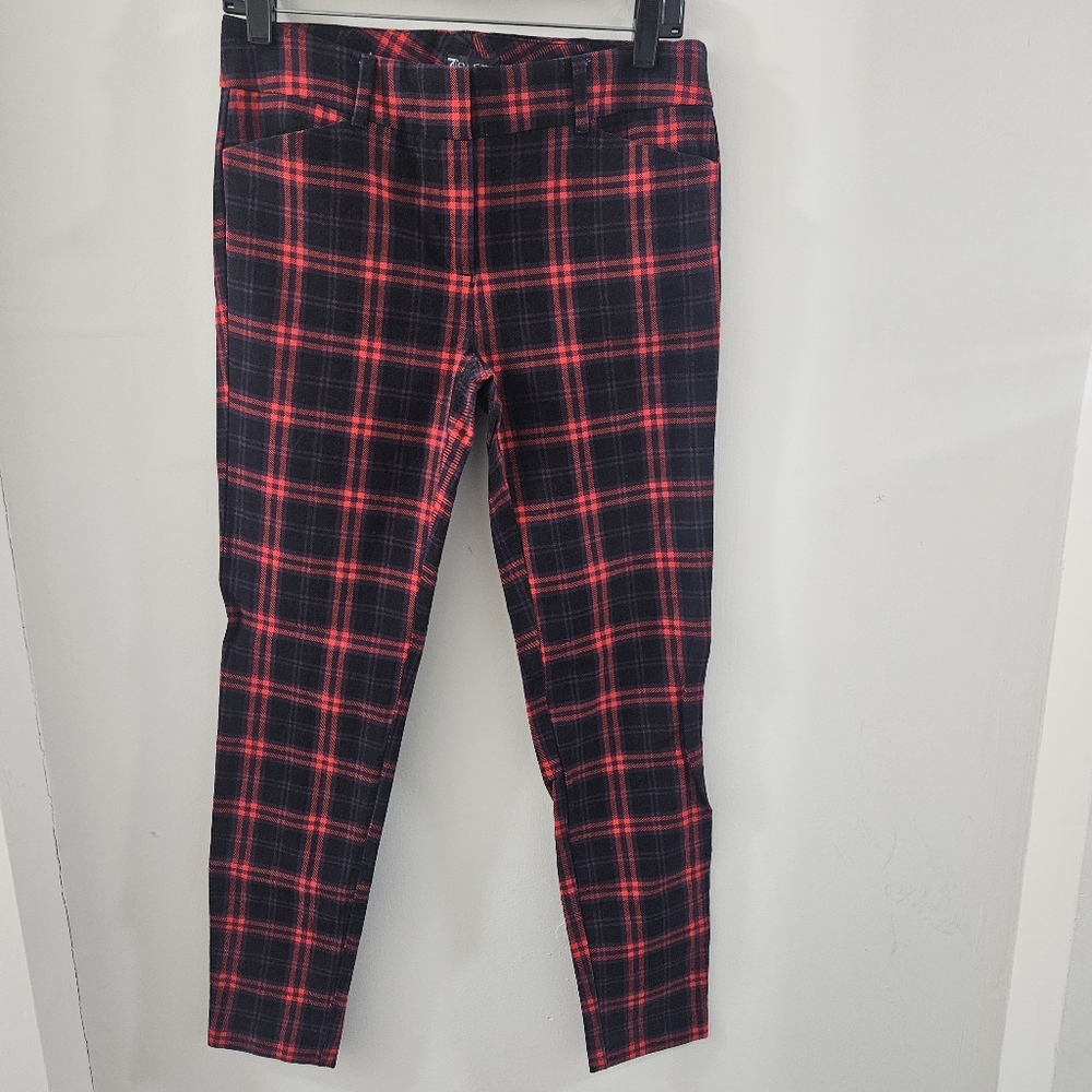 NY&Co Audrey Slim Leg Pant- Multicolor- Black, Red, Purple Size 4